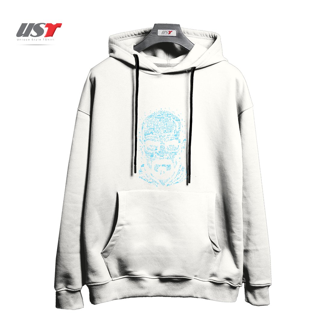 طرح LET'S COOK! هودی اورسایزرنگ سفید