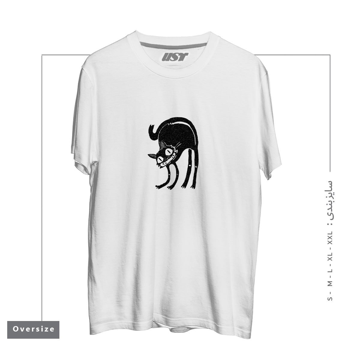 تیشرت اورسایز طرح BLACK CAT - LEGEND DERRY2121545