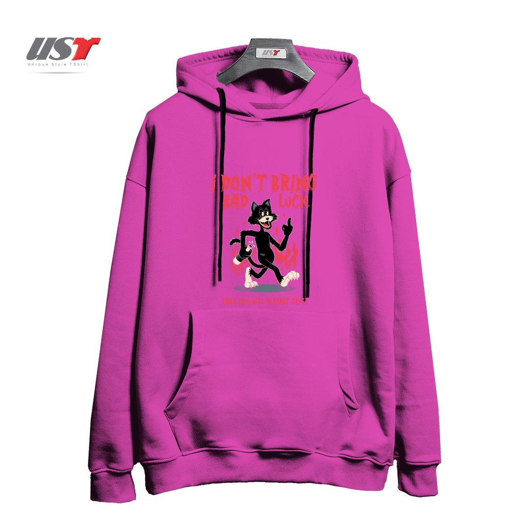 هودی اورسایز طرح BLACK CAT