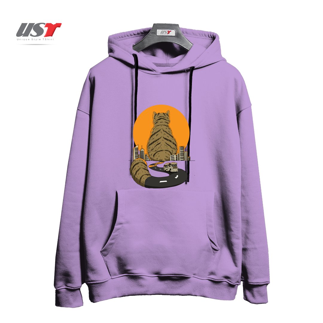 هودی اورسایز طرح CAT CITY