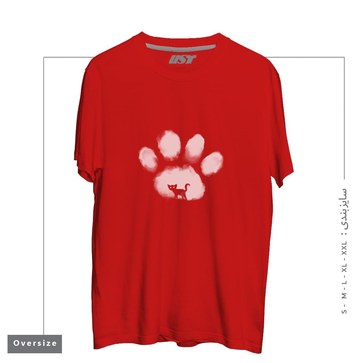 تیشرت اورسایز طرح CAT MARK