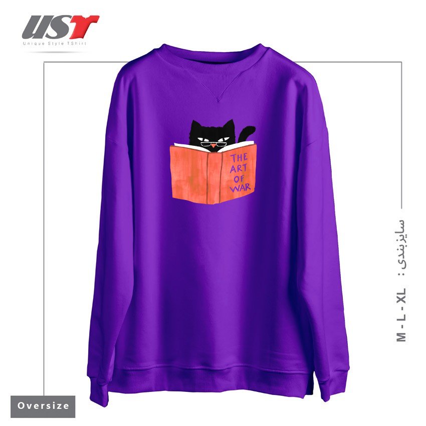 سوییشرت اورسایز طرح DIABOLIC CAT