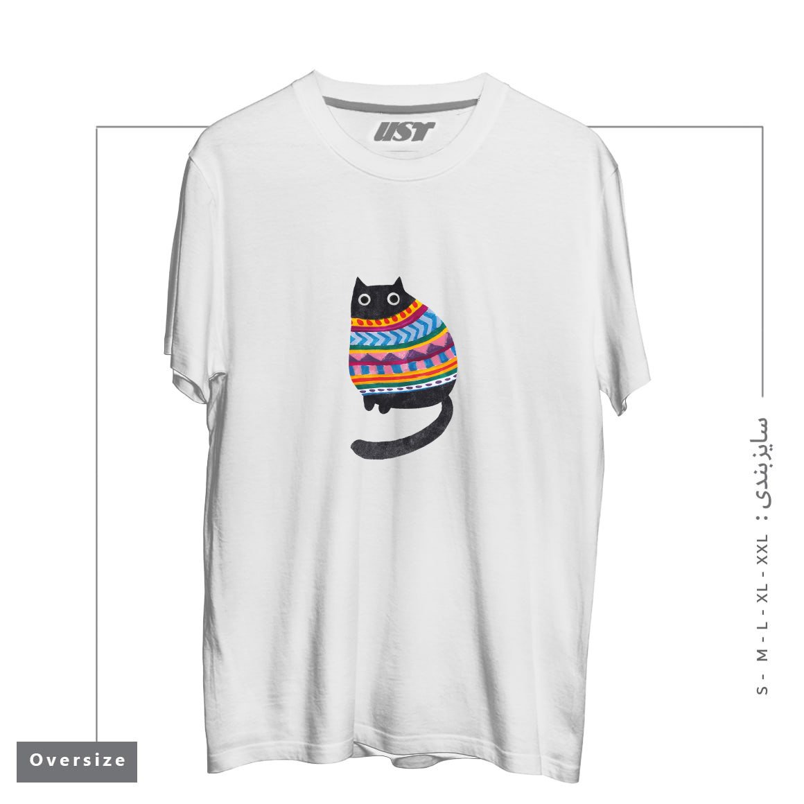 تیشرت اورسایز طرح WINTER WOOLY