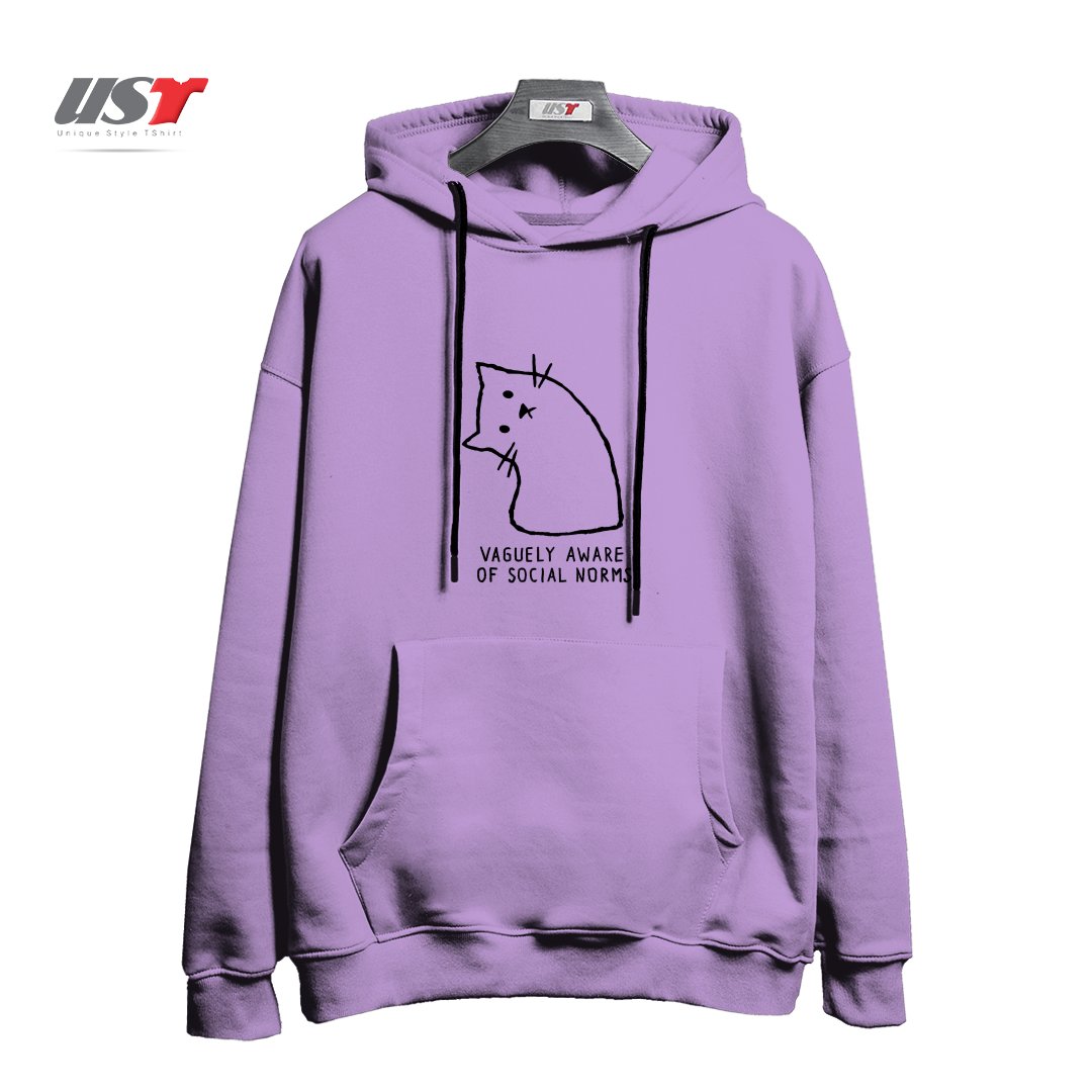 طرح VAGUELY AWARE OF SOCIAL NORMS هودی اورسایزرنگ یاسی