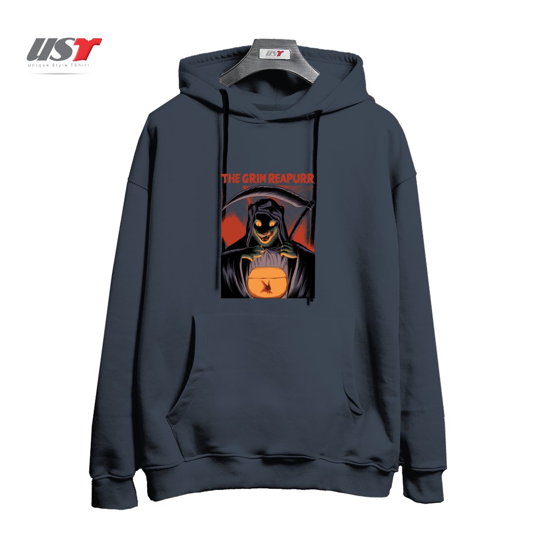 طرح THE GRIM REAPURR هودی اورسایزرنگ دودی