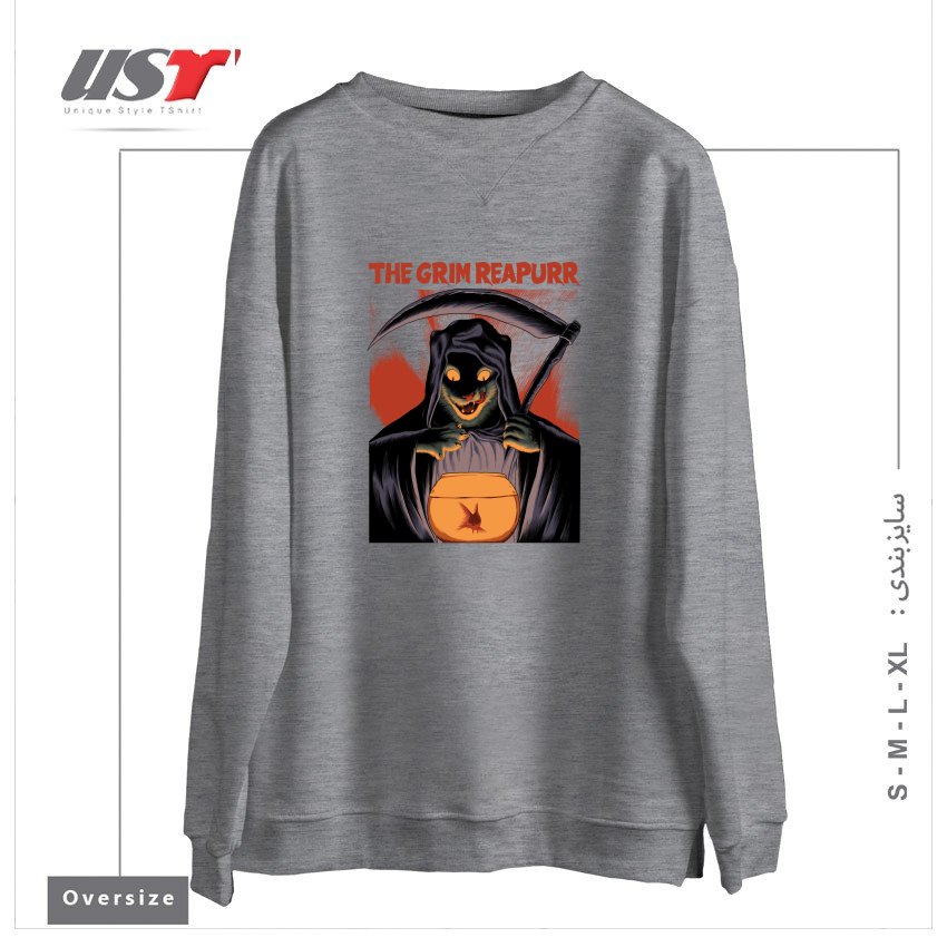 سوییشرت اورسایز طرح THE GRIM REAPURR
