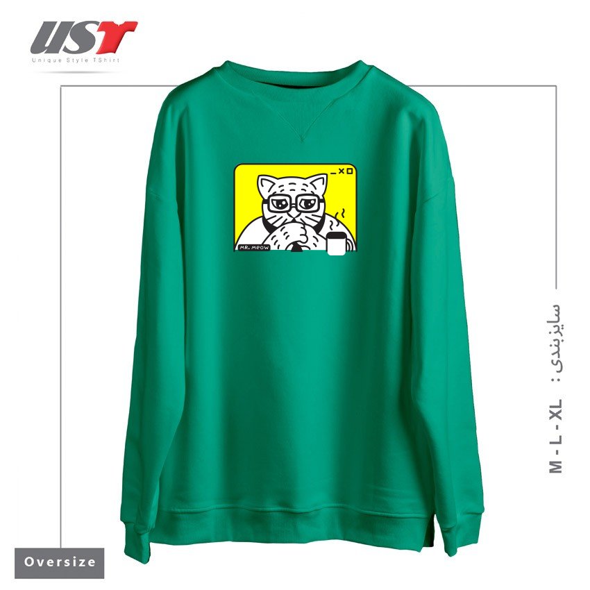 سوییشرت اورسایز طرح THE CEOW