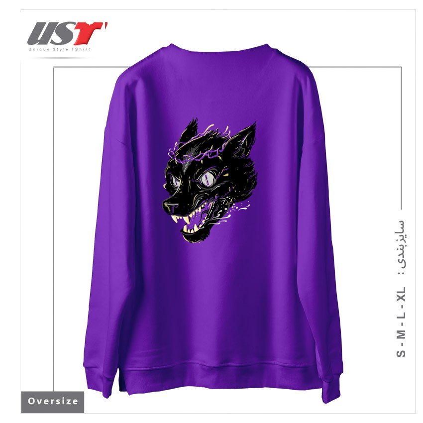 طرح PRINCE FENRIR سوییشرت اورسایزرنگ بنفش
