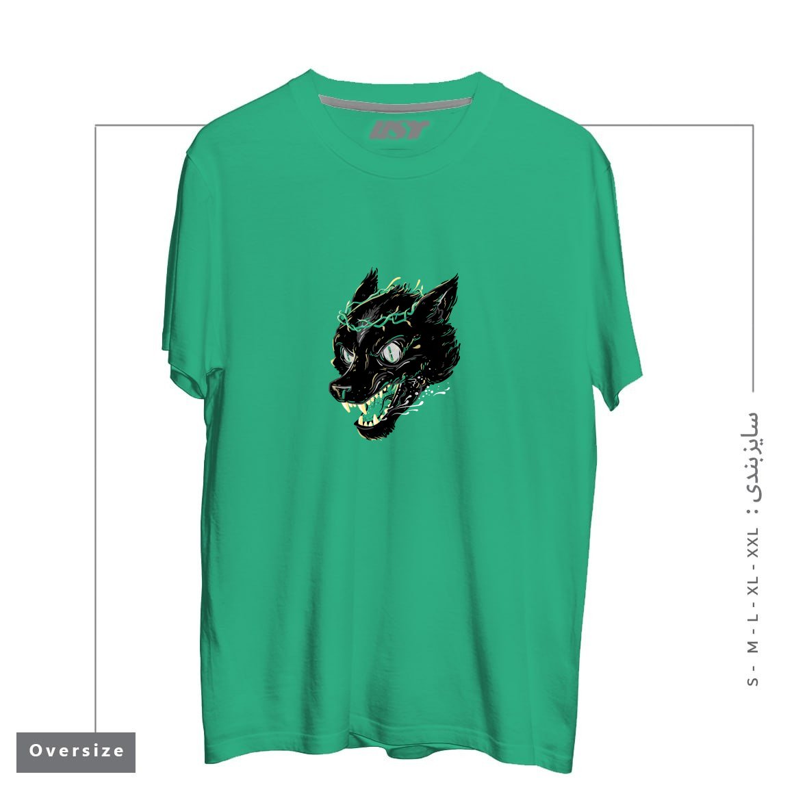 طرح PRINCE FENRIR تیشرت اورسایزرنگ سبز