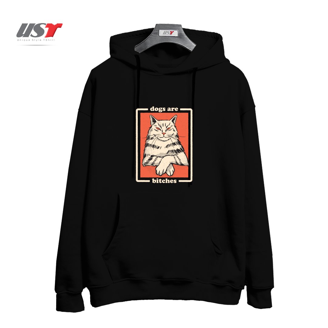 طرح DOGS ARE... هودی اورسایزرنگ مشکی