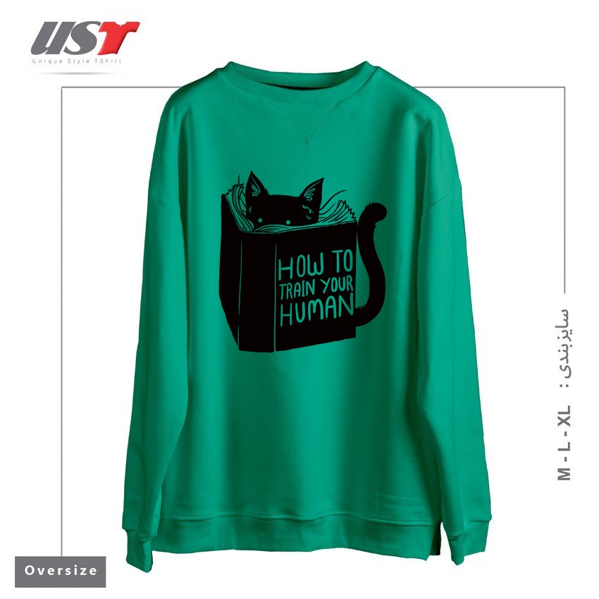 سوییشرت اورسایز طرح HOW TO TRAIN YOUR HUMAN212415