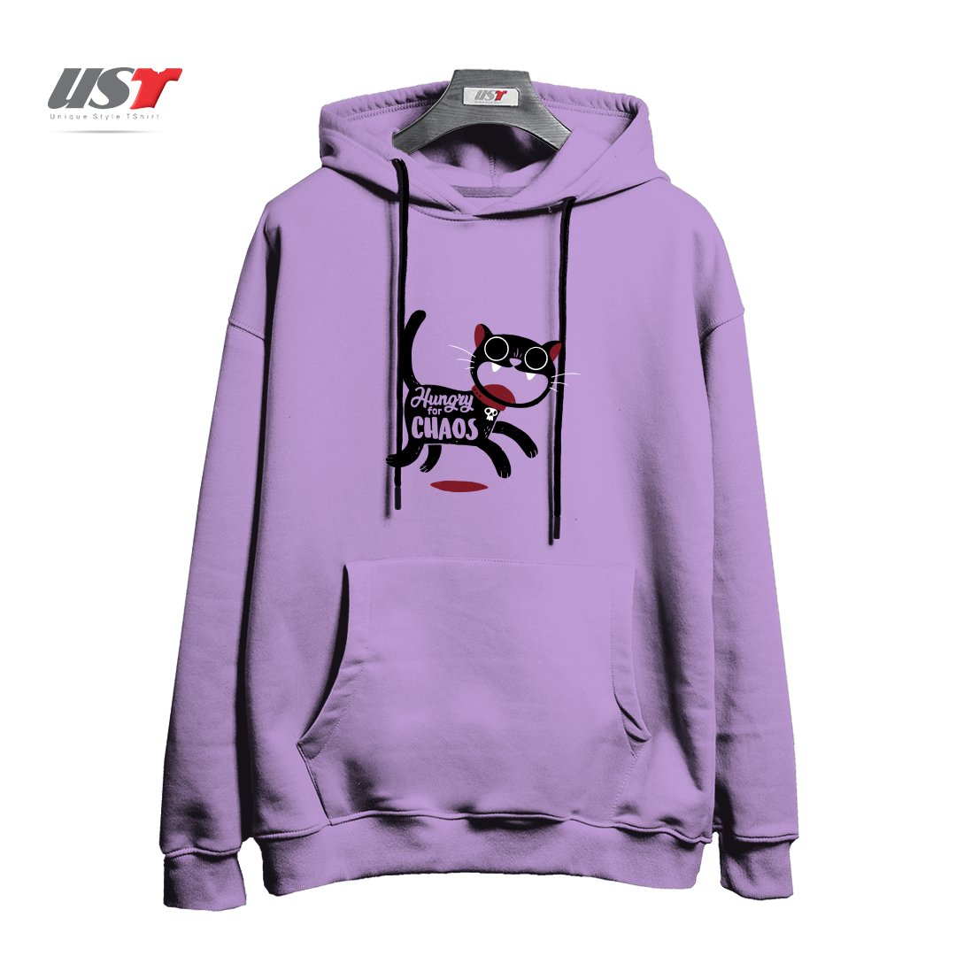 طرح HUNGRY FOR CHAOS هودی اورسایزرنگ یاسی