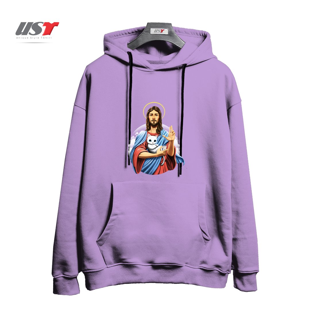 هودی اورسایز طرح JESUS CAT