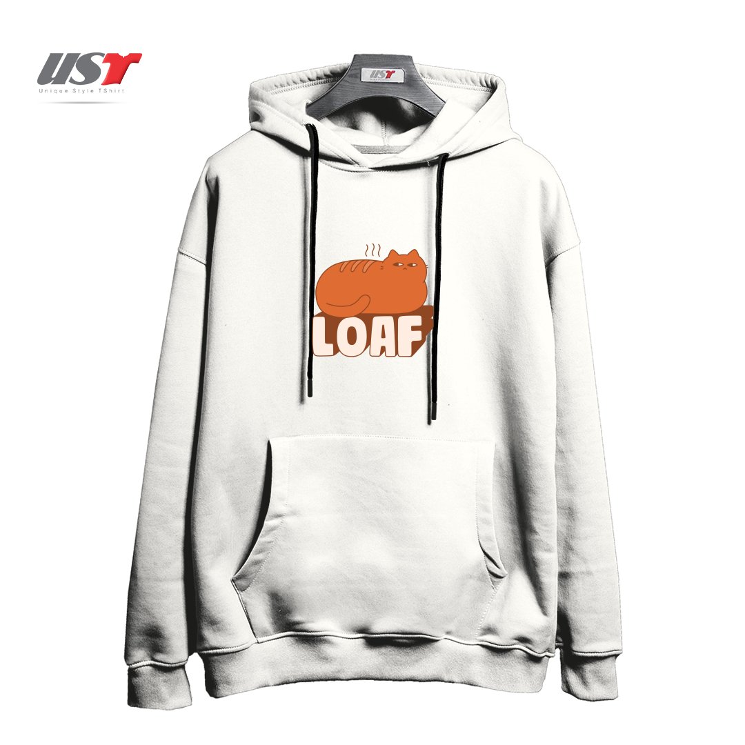 طرح LOAF هودی اورسایزرنگ سفید