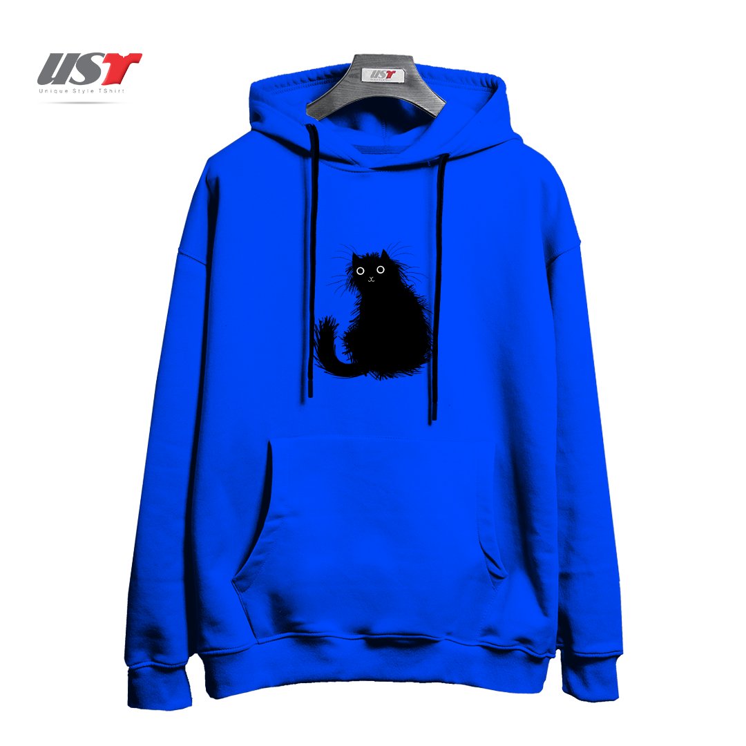 طرح MOGGY هودی اورسایزرنگ آبی شالی