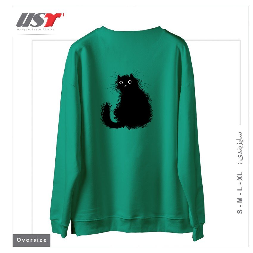 طرح MOGGY سوییشرت اورسایزرنگ سبز سدری