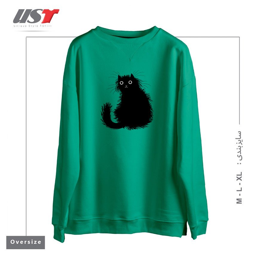 طرح MOGGY سوییشرت اورسایزرنگ سبز سدری