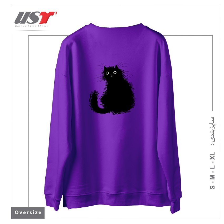 طرح MOGGY سوییشرت اورسایزرنگ بنفش