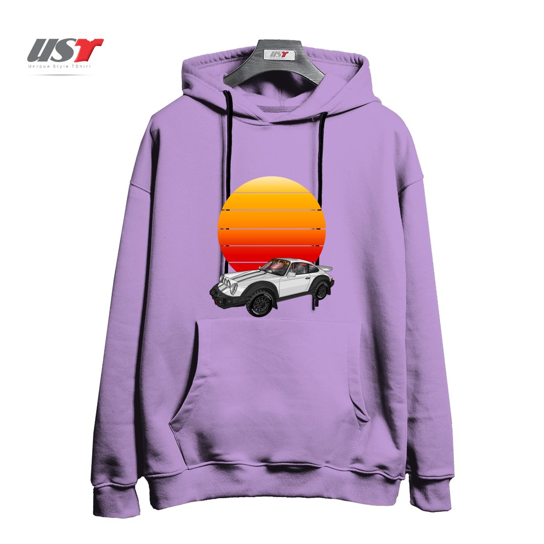 طرح 911 CARRERA SAFARI RALLY SPORTS CAR SUNSET هودی اورسایزرنگ یاسی