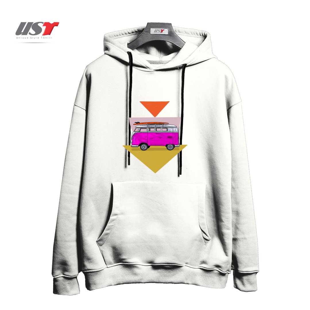 طرح CRUISIN' هودی اورسایزرنگ سفید