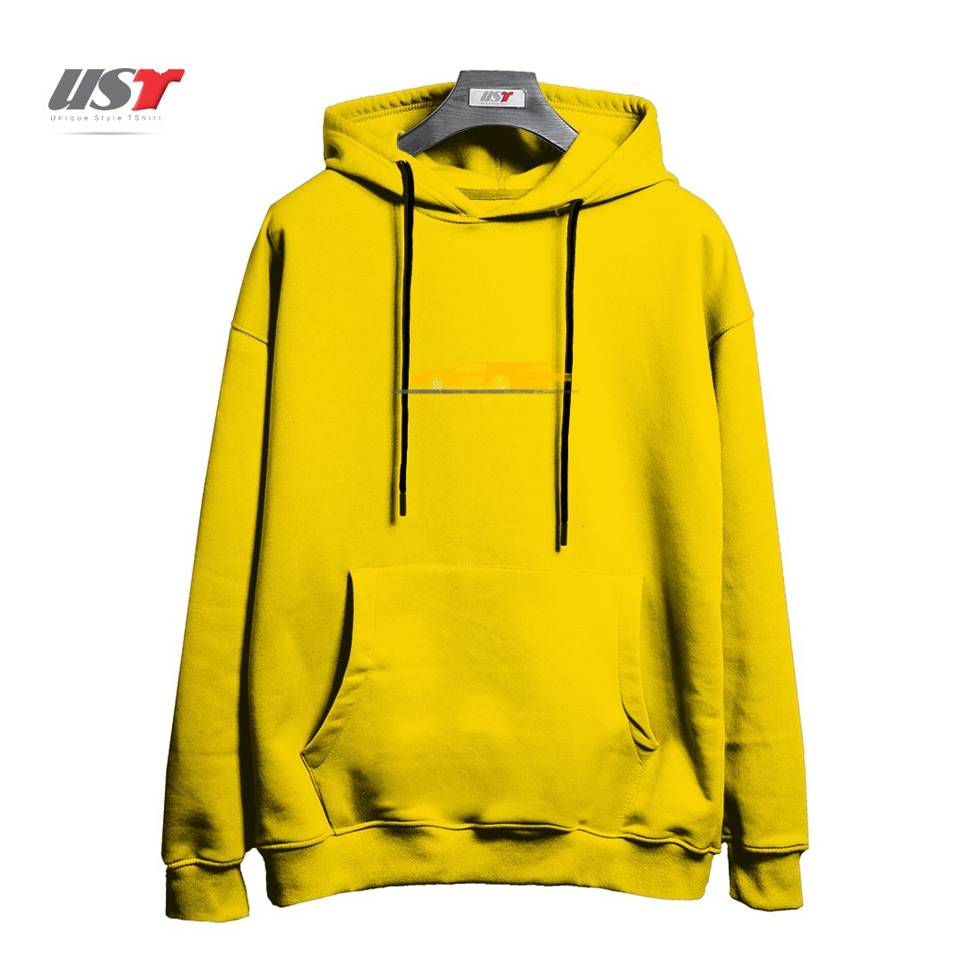 طرح FAST AND YELLOW هودی اورسایزرنگ زرد