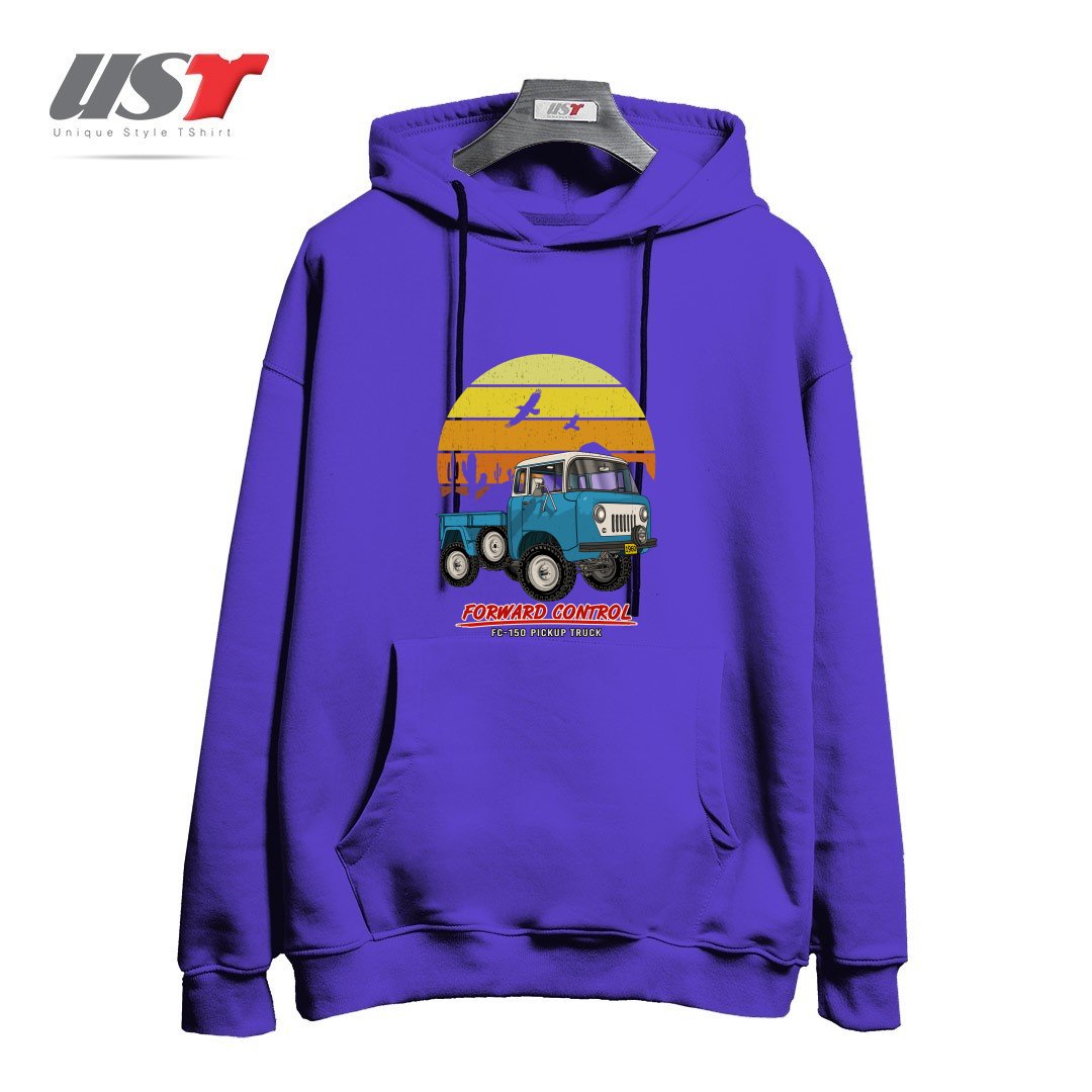 طرح FORWARD CONTROL PICUP TRUCK FC-150 هودی اورسایزرنگ بنفش