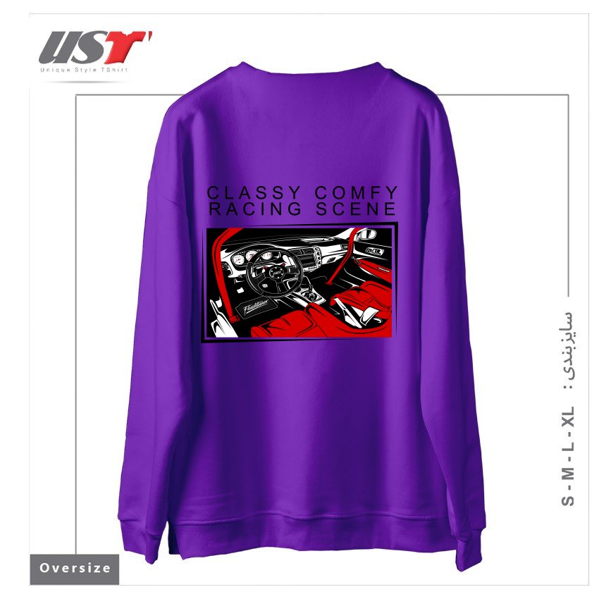 طرح HONDA CIVIC TYPE-R RACING INTERIOR سوییشرت اورسایزرنگ بنفش