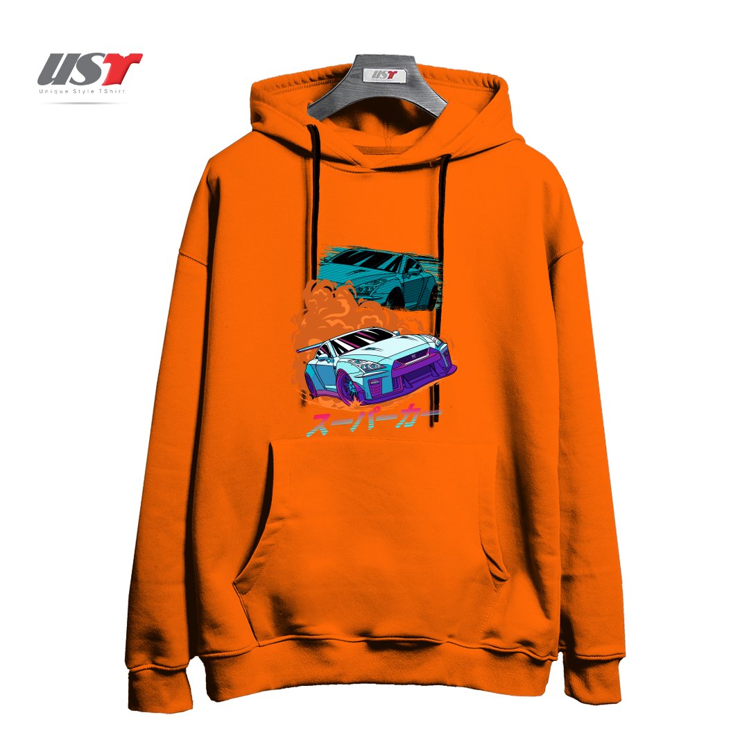 طرح JDM GT-R NIPPON STREET RACING CAR هودی اورسایزرنگ نارنجی