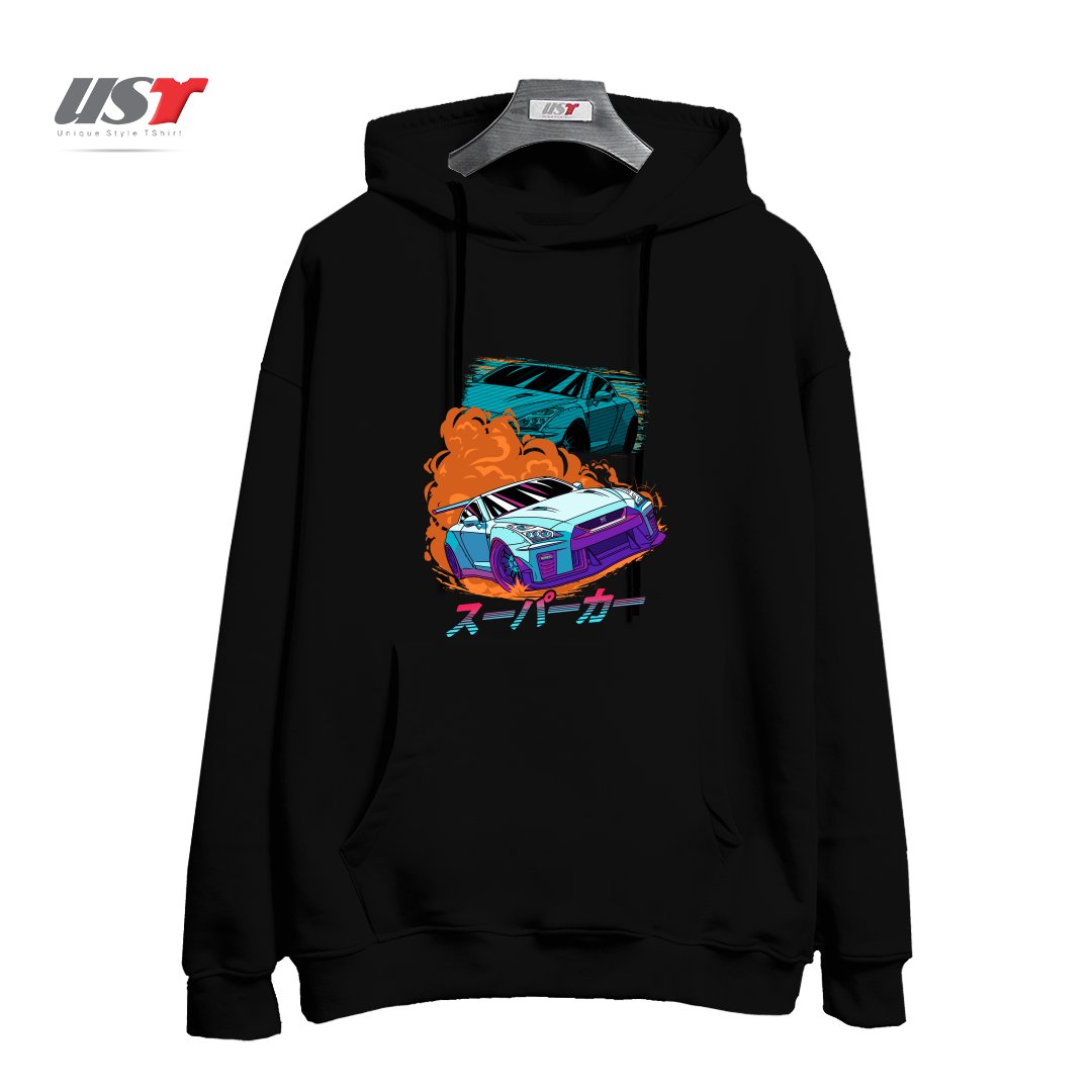 طرح JDM GT-R NIPPON STREET RACING CAR هودی اورسایزرنگ مشکی