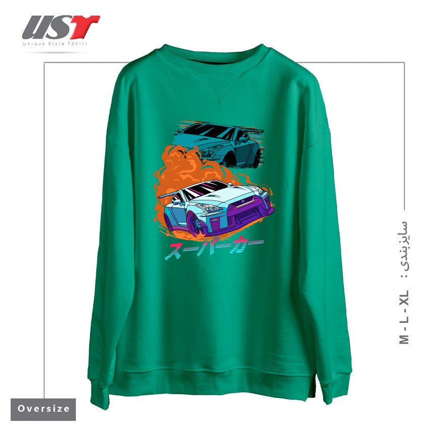 سوییشرت اورسایز طرح JDM GT-R NIPPON STREET RACING CAR