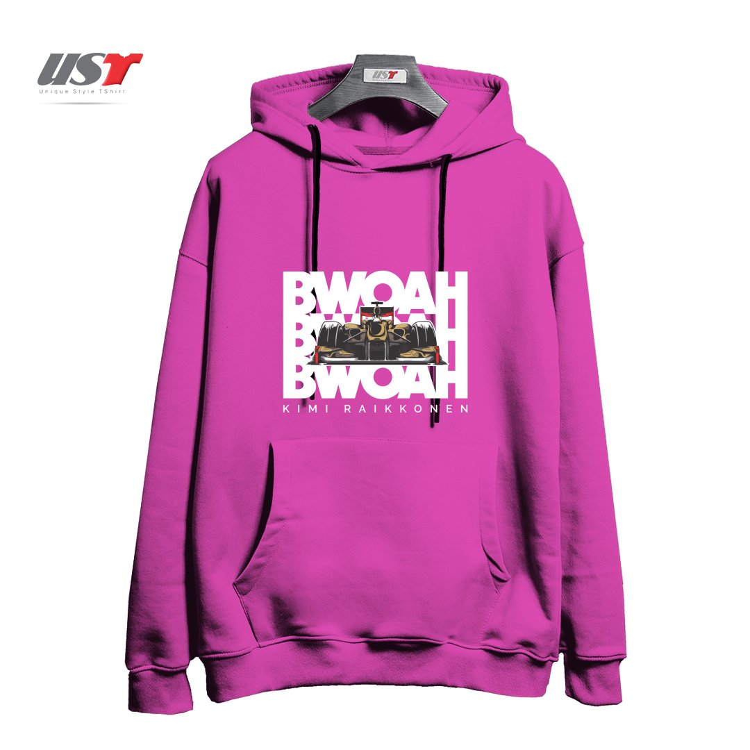 طرح KIMI RAIKKONEN - BWOAH BWOAH BWOAH هودی اورسایزرنگ صورتی