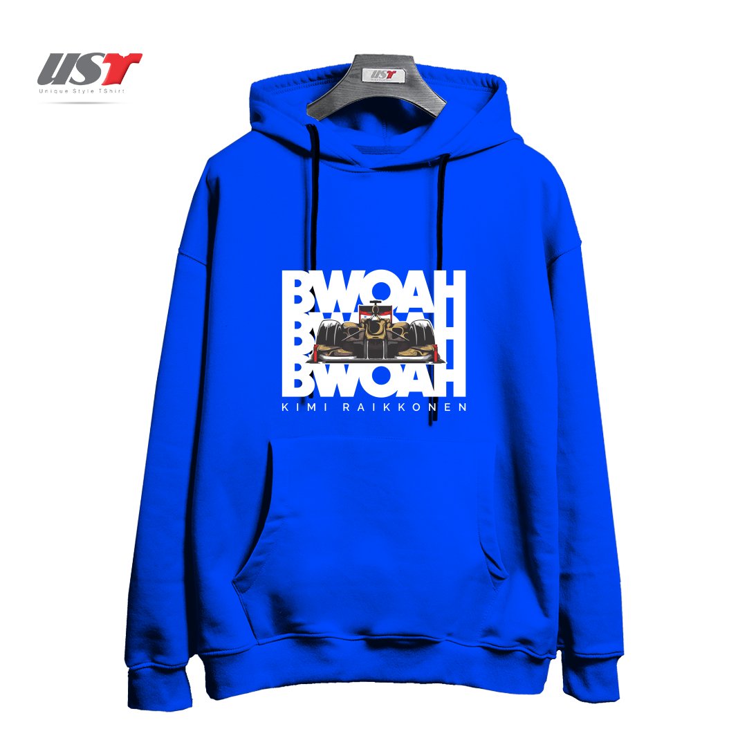 طرح KIMI RAIKKONEN - BWOAH BWOAH BWOAH هودی اورسایزرنگ آبی شالی