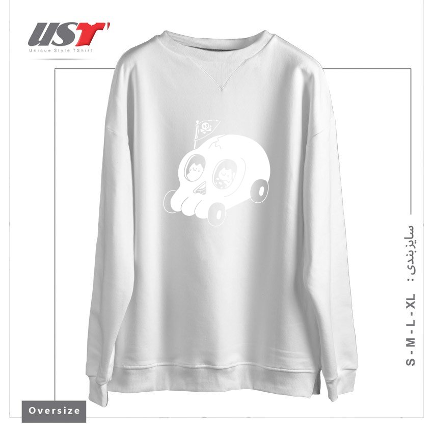 سوییشرت اورسایز طرح SKULLMOBILE5151