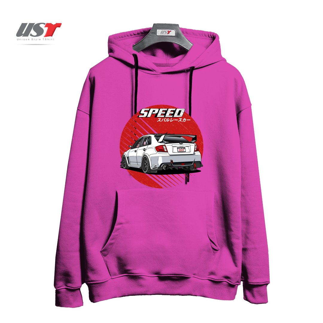 طرح SUBARU IMPREZA WRX STI 2009 هودی اورسایزرنگ صورتی