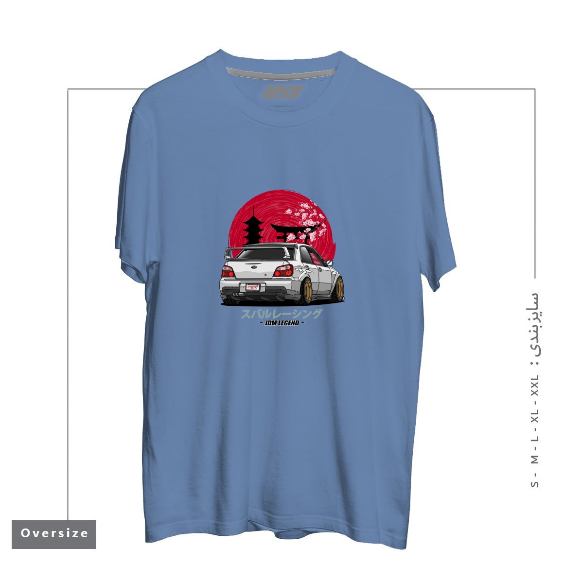 تیشرت اورسایز طرح SUBARU IMPREZA WRX STI