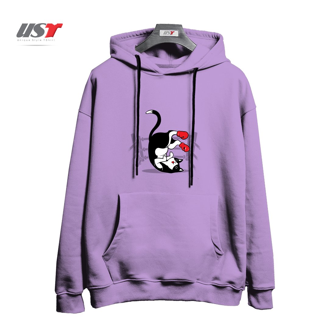 طرح BOXER CAT هودی اورسایزرنگ یاسی