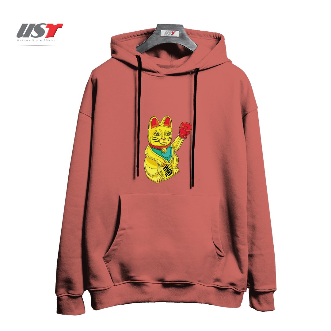 هودی اورسایز طرح BOXING CAT1