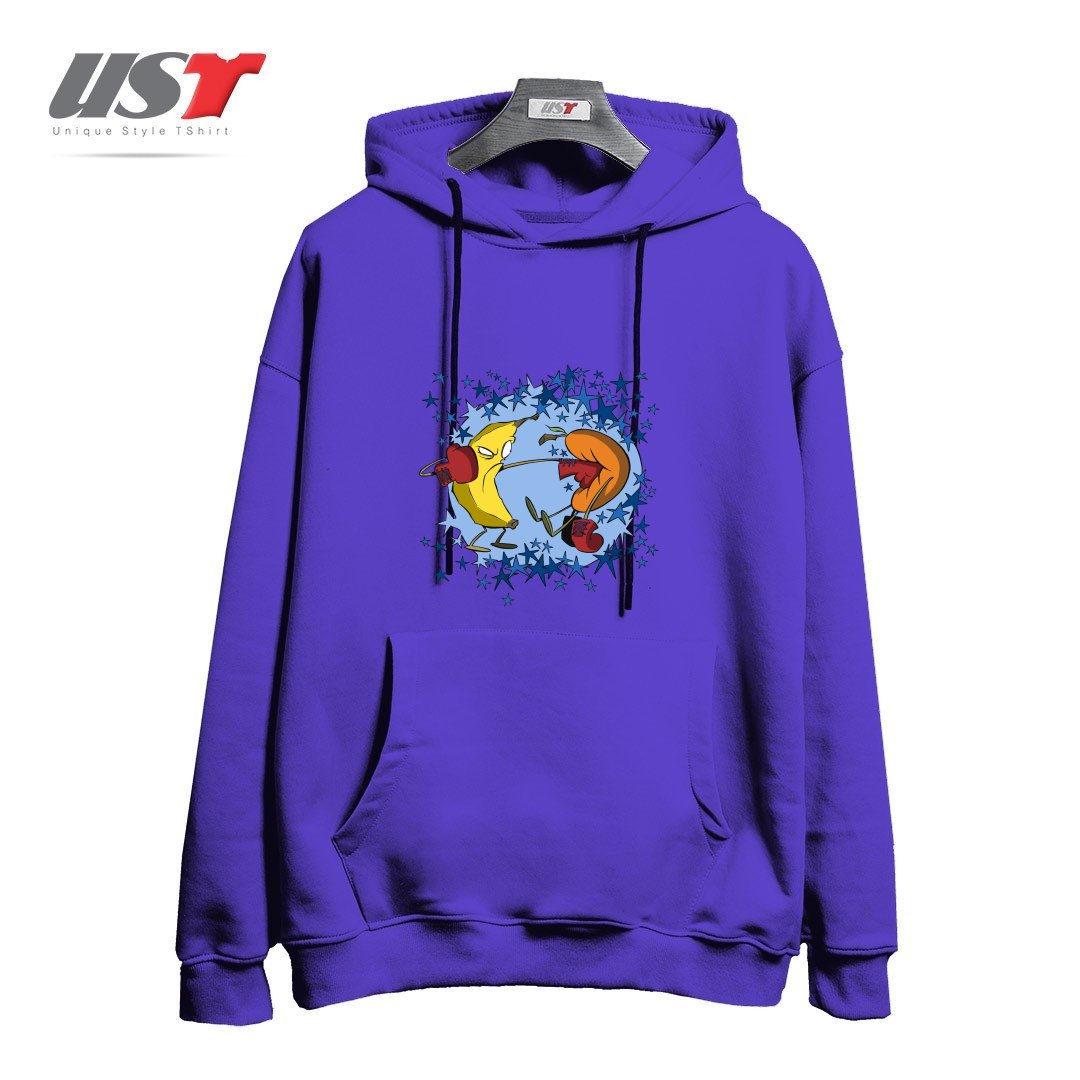 طرح FRUIT PUNCH هودی اورسایزرنگ بنفش