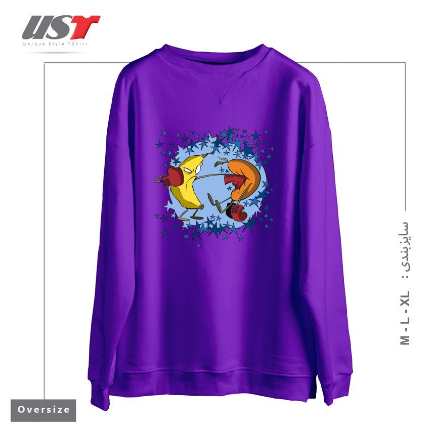 سوییشرت اورسایز طرح FRUIT PUNCH