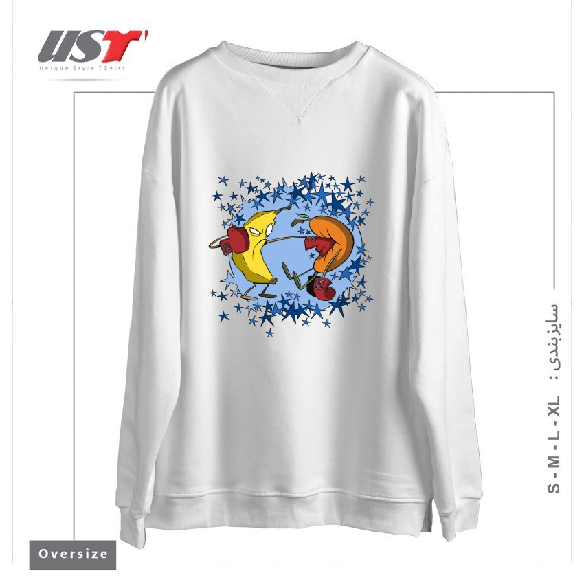 سوییشرت اورسایز طرح FRUIT PUNCH