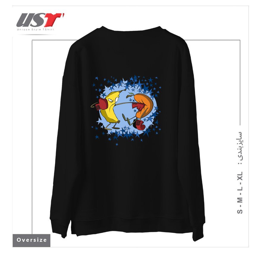 طرح FRUIT PUNCH سوییشرت اورسایزرنگ مشکی