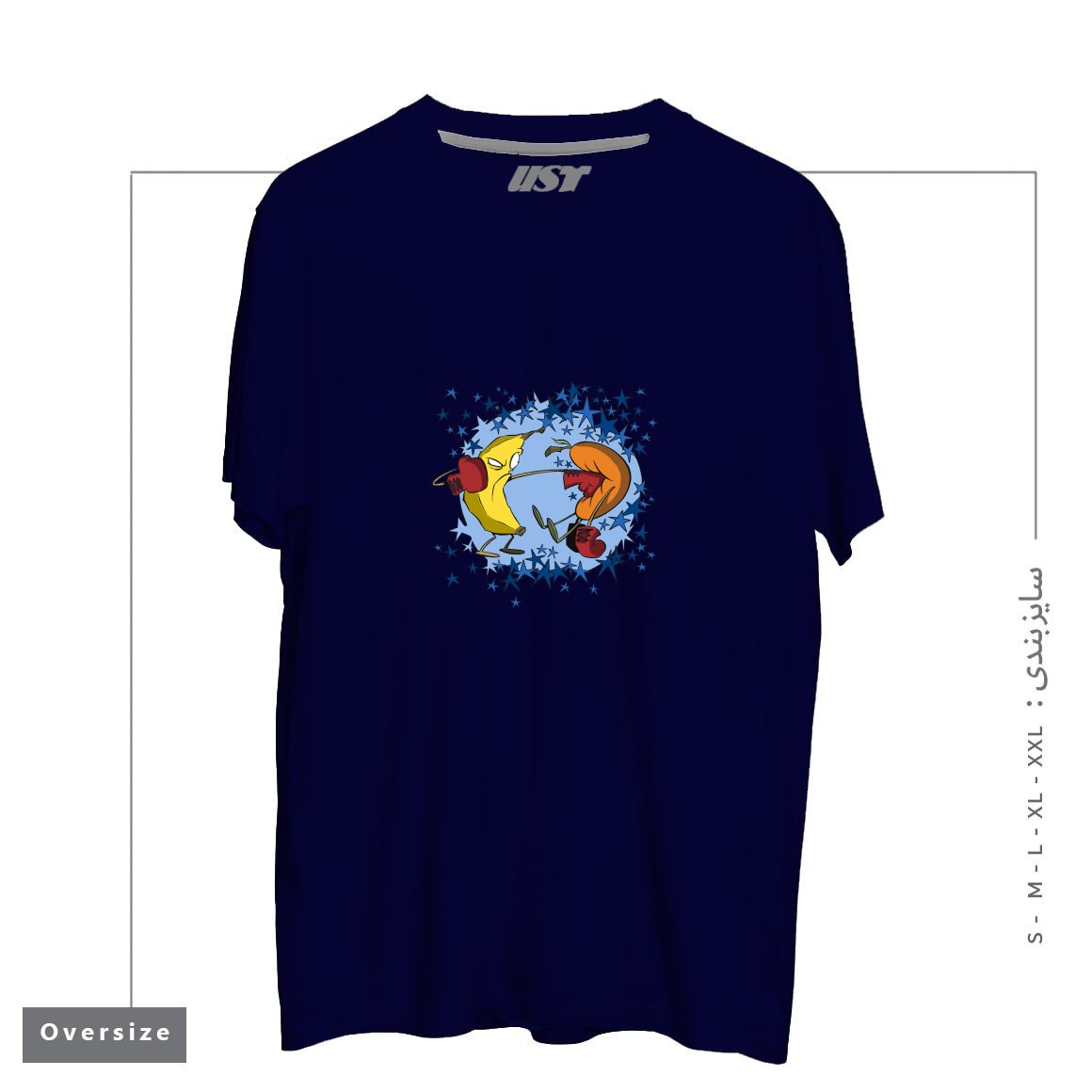 تیشرت اورسایز طرح FRUIT PUNCH