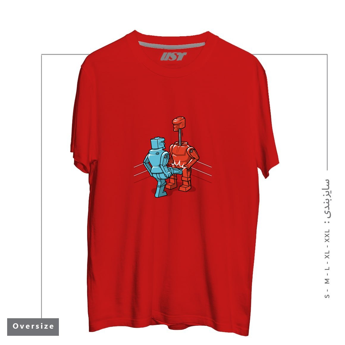 طرح MAKE LOVE NOT WAR1 تیشرت اورسایزرنگ قرمز