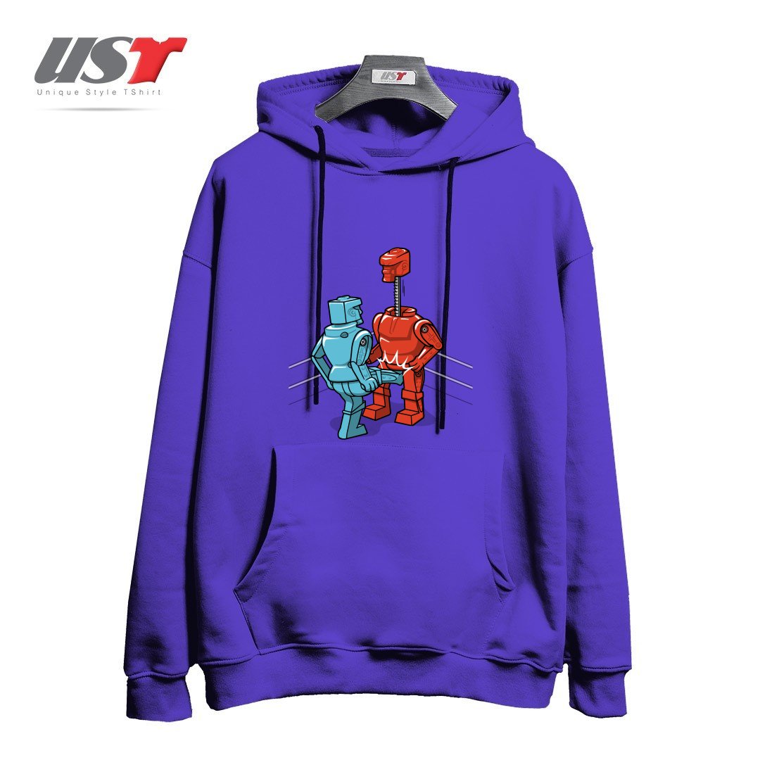 طرح MAKE LOVE NOT WAR1 هودی اورسایزرنگ بنفش