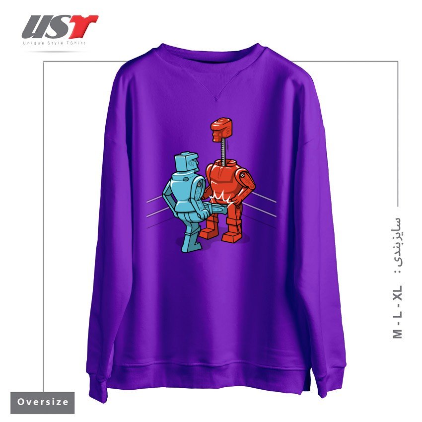 سوییشرت اورسایز طرح MAKE LOVE NOT WAR1