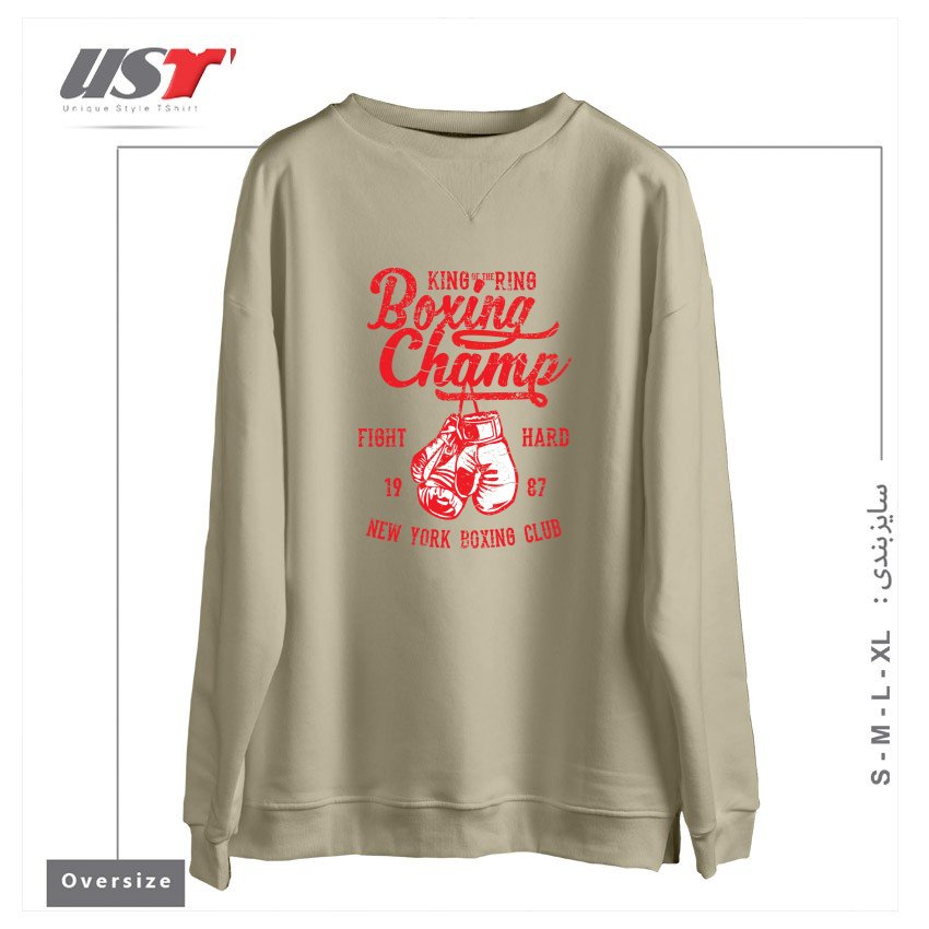 سوییشرت اورسایز طرح NEW YORK BOXING CLUB