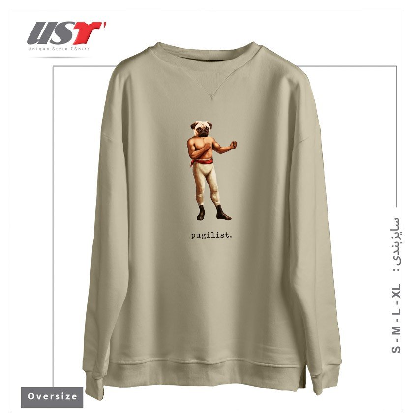 سوییشرت اورسایز طرح PUGILIST