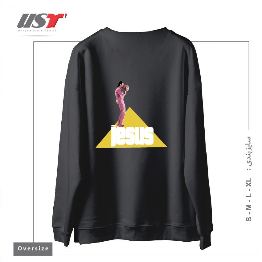 طرح THE JESUS - BIG LEBOWSKI MOVIE سوییشرت اورسایزرنگ دودی