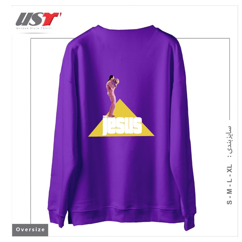 طرح THE JESUS - BIG LEBOWSKI MOVIE سوییشرت اورسایزرنگ بنفش