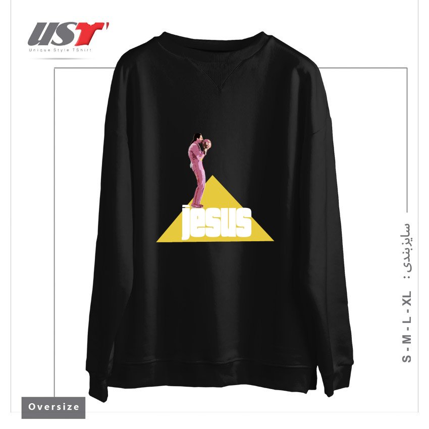 طرح THE JESUS - BIG LEBOWSKI MOVIE سوییشرت اورسایزرنگ مشکی